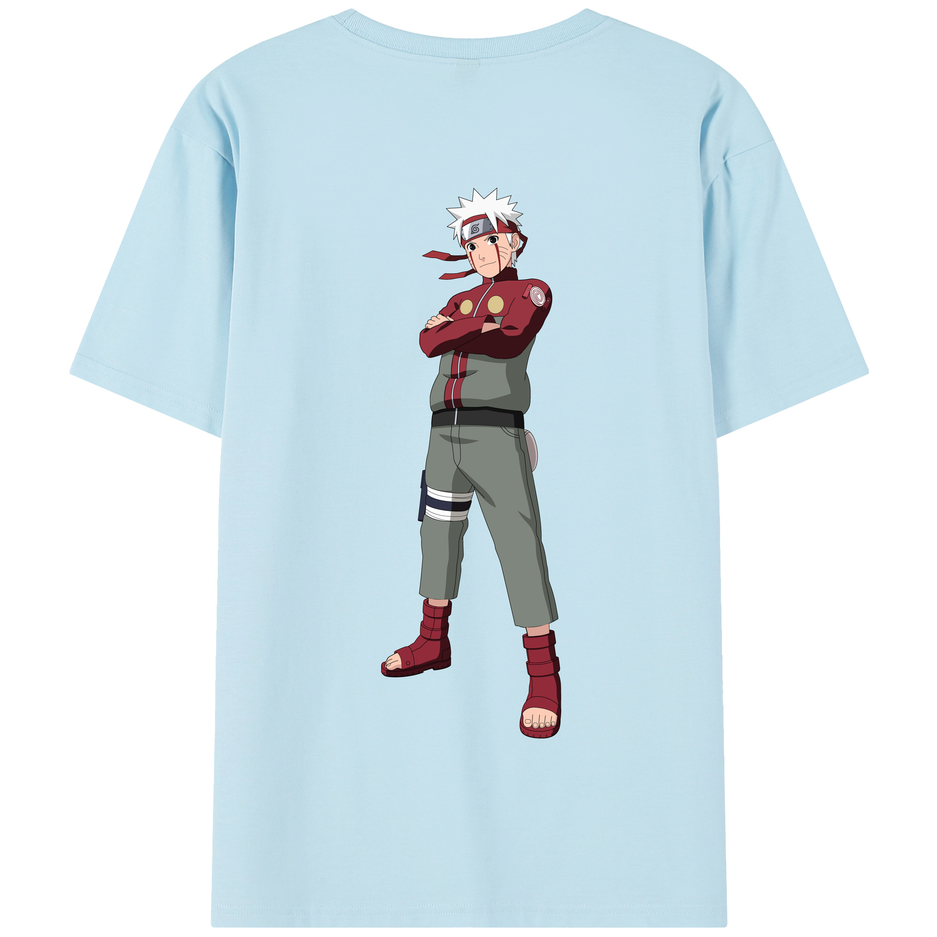 （画像用） NARUTO -ナルト- うずまき ナルト Uzumaki Naruto 綿100％半袖Tシャツ（背面プリント）
